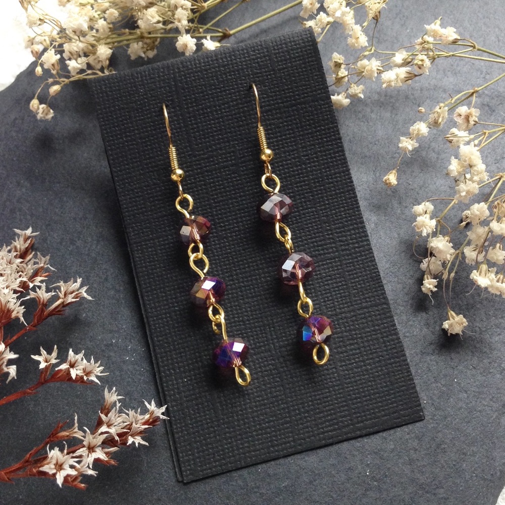 Iridescent Crystal Earrings